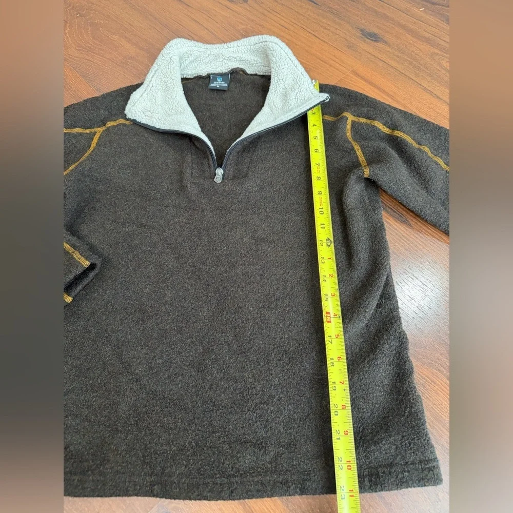 Kuhl Alfpaca Fleece Quarter Zip Pullover Sweater Jacket Womens Size M Brown - Picture 3 of 7